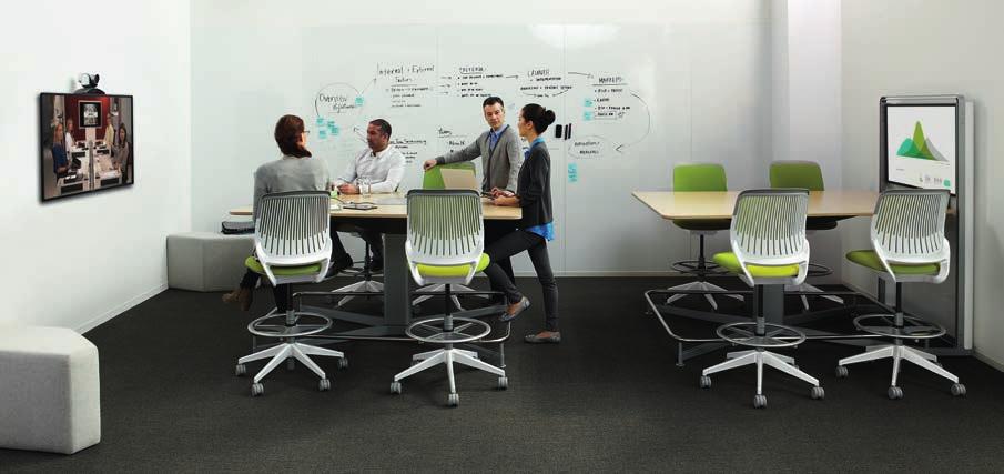 Standing-height capabilities and improved sightlines allow teams to choose alternative postures without compromising group engagement.