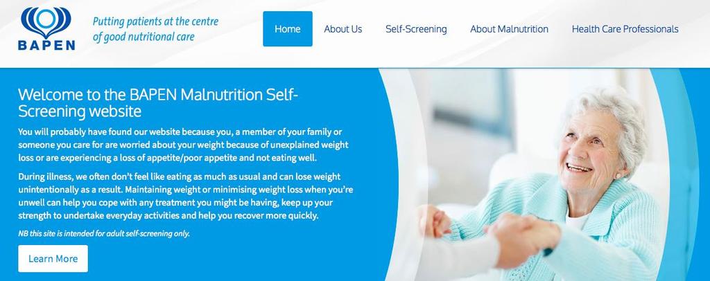 BAPEN malnutrition self screening