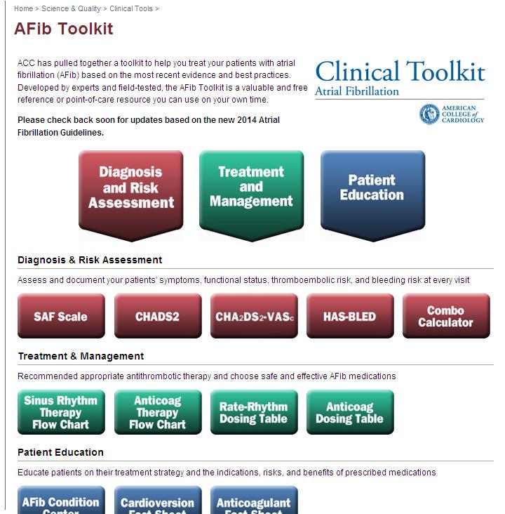 Atrial Fibrillation Tools: