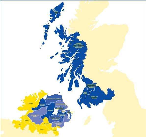 INTERREG VA Programme (2014-2020) Eligible Area: Border Region of Ireland, Western Scotland and Northern Ireland. ERDF Programme Value: 240m Up to 85% maximum intervention rate.