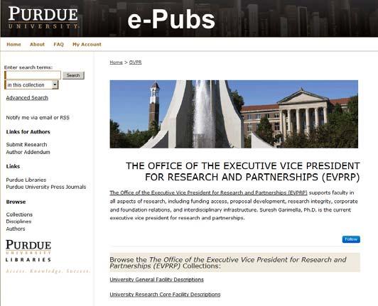 Key Online Resources EVPRP e-pubs for searchable,