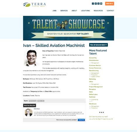 Showcase your top talent through a graphically rich social media-like interface...right on your website.