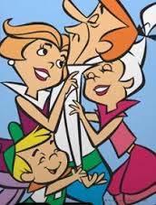 Jane Jetson: Gold silverware? George Jetson: Judy, you wanted some stereo phonic tapes.