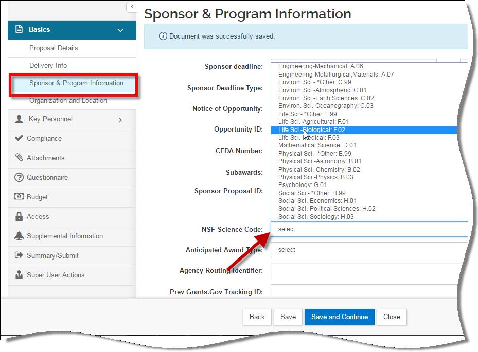 3. Kuali Research should display the Basics > Proposal Details page for the proposal. Scroll down to the bottom of the page and select the Edit button.