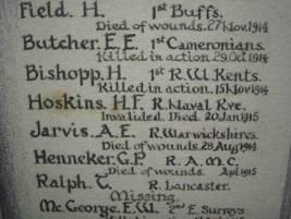 War Memorial Ashford Railway Rolls