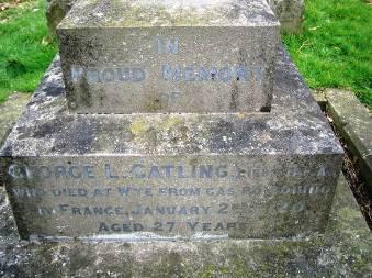 Died from the effects of being gassed 2 nd January 1920 aged 27 years.
