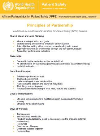 Step 1: Additional Resource Principles of Partnership Shared vision