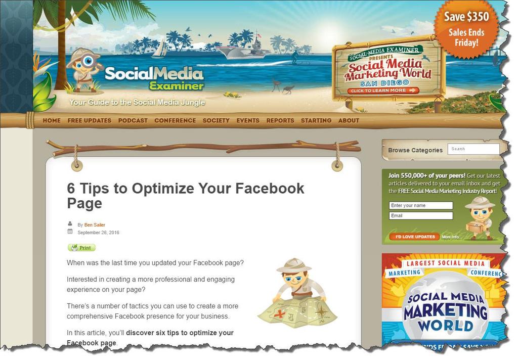 Optimize Your Facebook Page See: http://www.