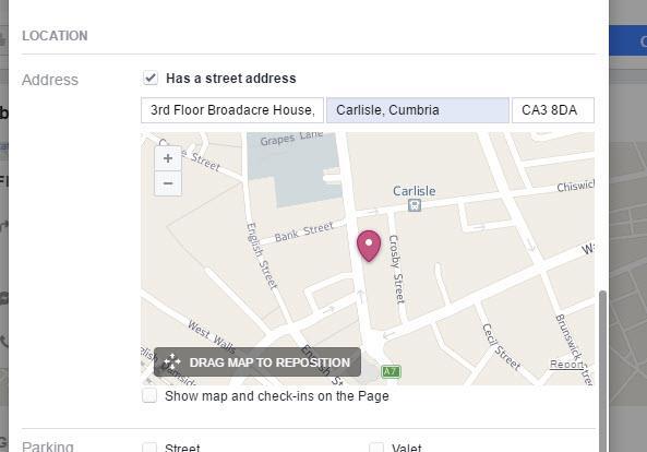 Five great tips for powering up your FB business page [Tip 2] To make sure the map feature is enabled, go to the About tab, find the Has a street address section and