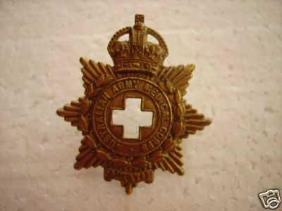 The voided cross badge, red felt was placed behind the badge to produce the red