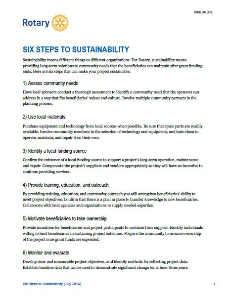#6 SUSTAINABILITY Clearly understand specific sustainability