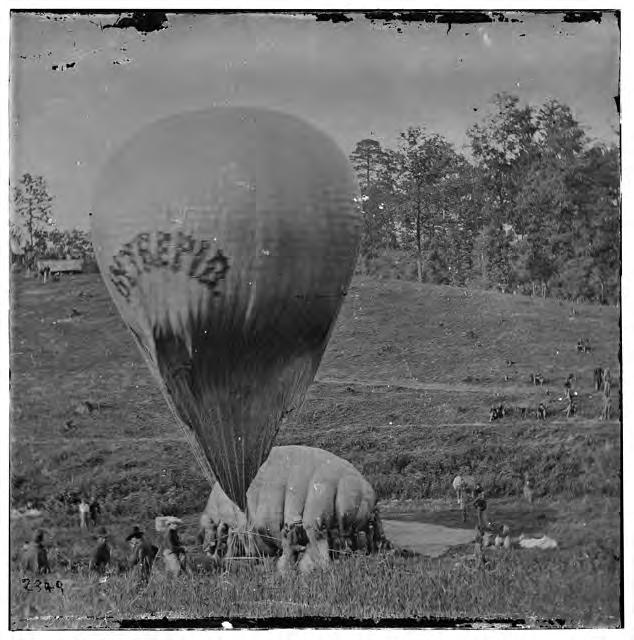 replenishing balloon INTREPID from balloon CONSTITUTION; Fair Oaks, VA. Photo from http://www.civilwarpictures.