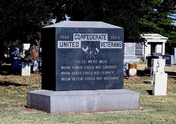 Confederate Section of Rose Hill Cemetery, Ardmore Oklahoma s oldest Confederate monument was erected by the