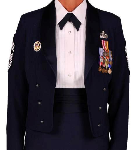 AFI 36-2903 18 JULY 2011 37 4.4.1. Coat. The mess dress coat will be blue, single-breasted, loose fitting at the waist with three wing and star buttons on each side of the front of the coat.