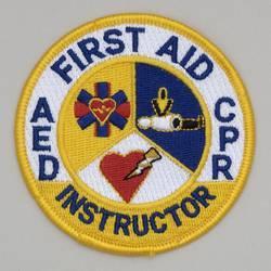 This emblem is worn in position 3 on the left arm sleeve of a shirt or jacket to indicate medical training level.