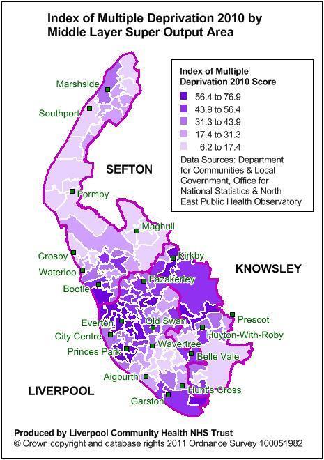 Service delivery Liverpool 15.2% minority ethnic groups 5900 births pa Sefton 3.