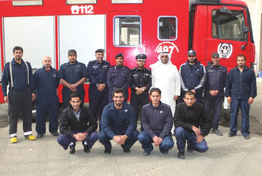 Al Awadi : The Company trained 23 firefighters in Burgan field Al Hajiri makes field visit to Machinery Operator course trainees at Kabid Mr.