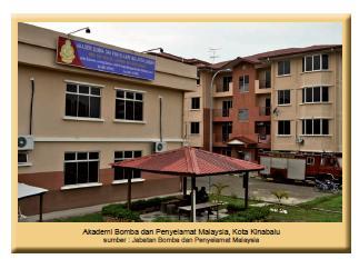 5. Pusat Latihan Bomba Wilayah Sabah Pusat Latihan Bomba Wilayah Sabah telah ditubuhkan pada 1 Januari 1986 dan ditempatkan di Ibu Pejabat Bomba dan Penyelamat Malaysia, Jalan Sembulan Kota Kinabalu.