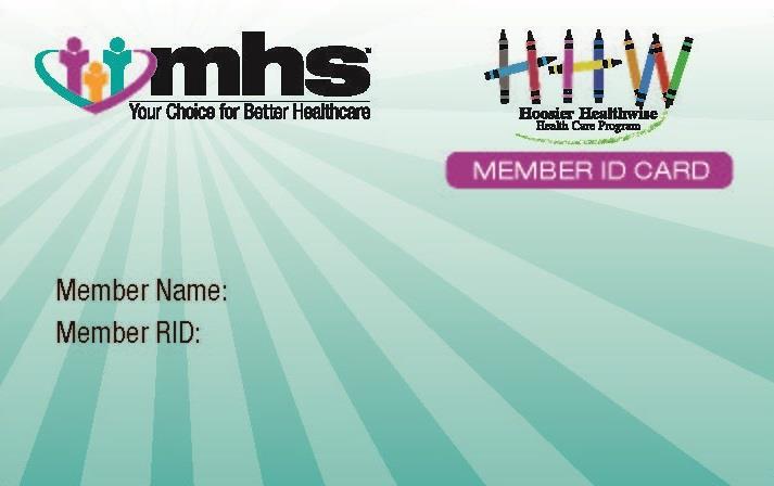 Examples of Hoosier Healthwise member cards are provided in Figures