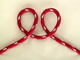 Then cross the loops one above the other so they form a knot instead of just two loops