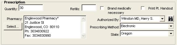 enabled pharmacies appear with an (*) asterisk next to