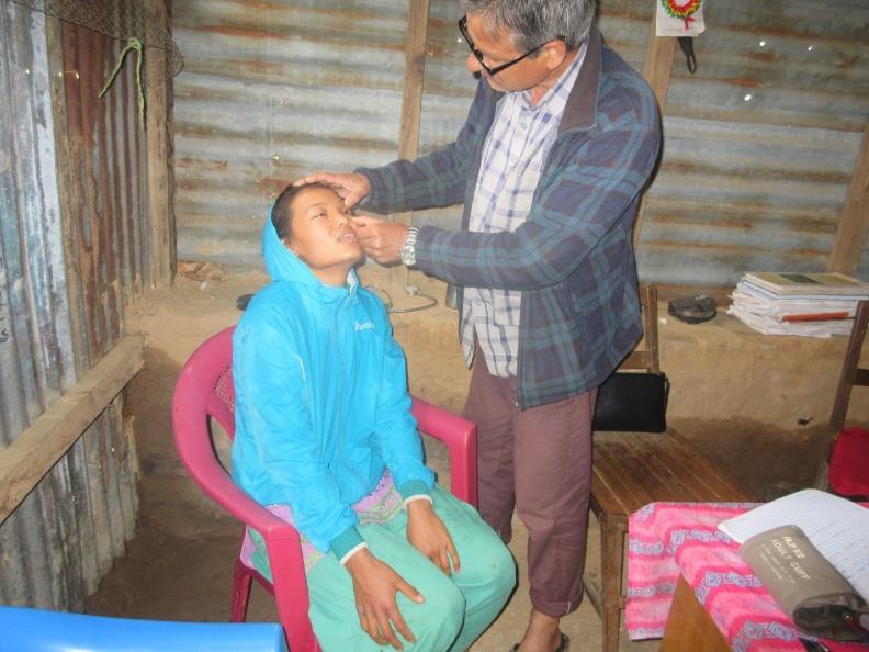 Vimawati Shrestha is a 20-year-old female resident of Arupokhari. She came to the RMF Health Clinic complaining of redness of the eyes with sticky discharge.