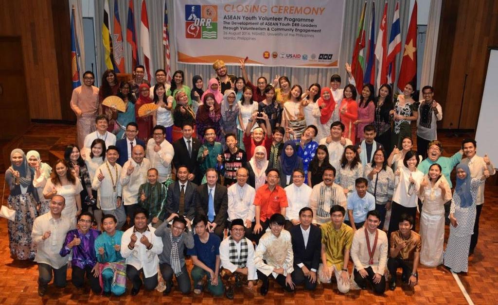 Program Sukarelawan Belia ASEAN (AYVP) 2016 anjuran UKM,yang diadakan di University of Philippines (UP), Manila telah berjaya menyatupadukan belia ASEAN dalam membantu penduduk Manila mengurus risiko