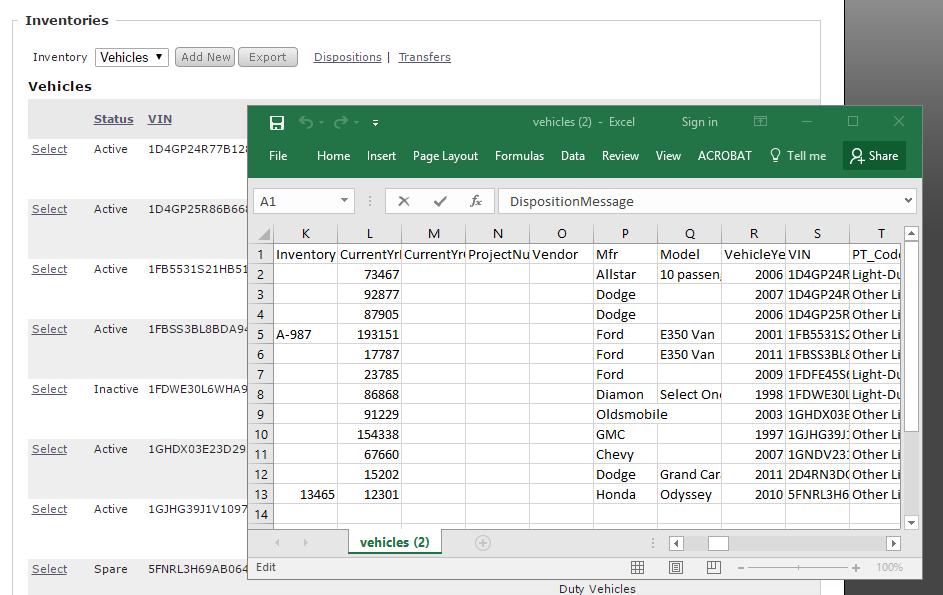 Helpful Hint: An Excel export of your data will open. You can then either print of save the document for future use. 3.