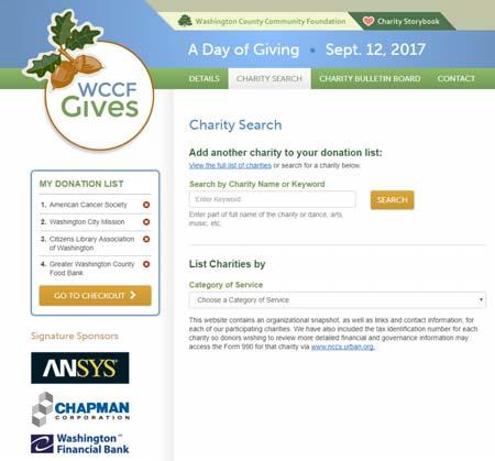 Website Contributions Donors may add one or