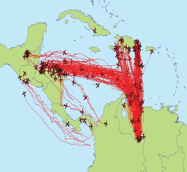 Feature Boxx Airpower in the Interagency Dominican Republic Dominican Republic Central America Central America Venezuela Venezuela South America Figure 2. Illicit air events in 2009. (Courtesy of Mr.