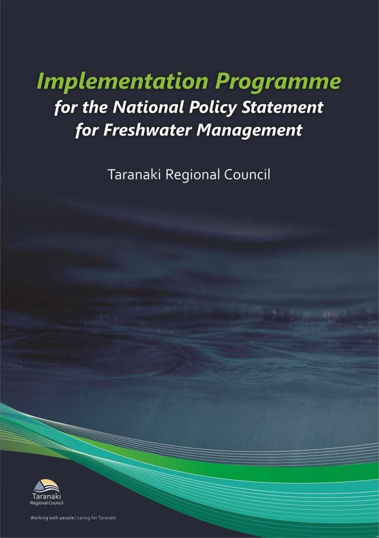 Implementation Programme for the National Policy Statement for Freshwater