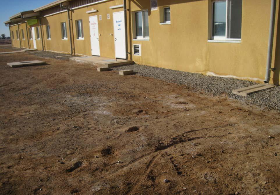Photo 4: Incomplete Grading around Facilities at Farah ANA Garrison Source: SIGAR, January 11-14, 2010.