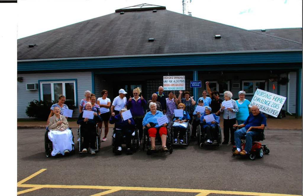 Congratulations to our Nursing Home Challenge Participants! Tideview Terrace, Digby Tideview Terrace hosted a Walk for Alzheimer s event on July 4.