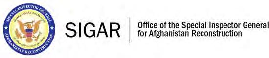 SIGAR conducted this work under the authority of Public Law No.