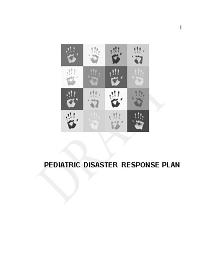 Draft NYC Pediatric Disaster Plan Currently in development with Pediatric Disaster Coalition, NYC EM, and FDNY