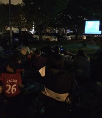 hosted its first "Movie Night Under the Stars" with support from VFW Post 1054.