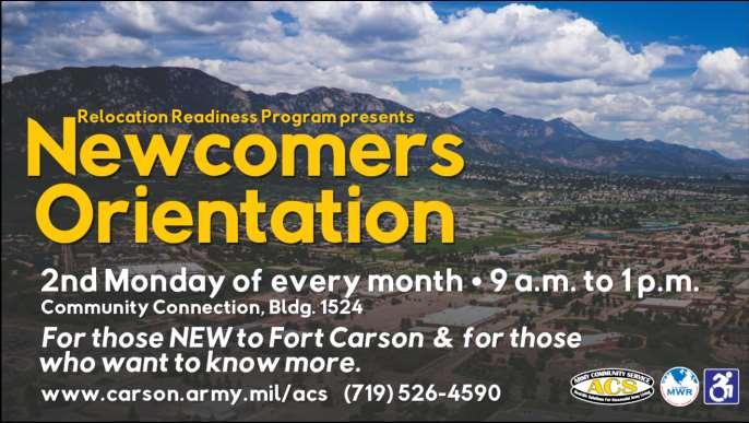 NEWCOMER S ORIENTATION (FLYER) New to Fort Carson?