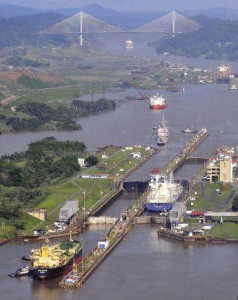 An aerial view of the Miraflores station at the Panama Canal [EPA] During a hypothetical scenario that played out on computer screens at Mayport Naval Station, Florida; Headquarters United States