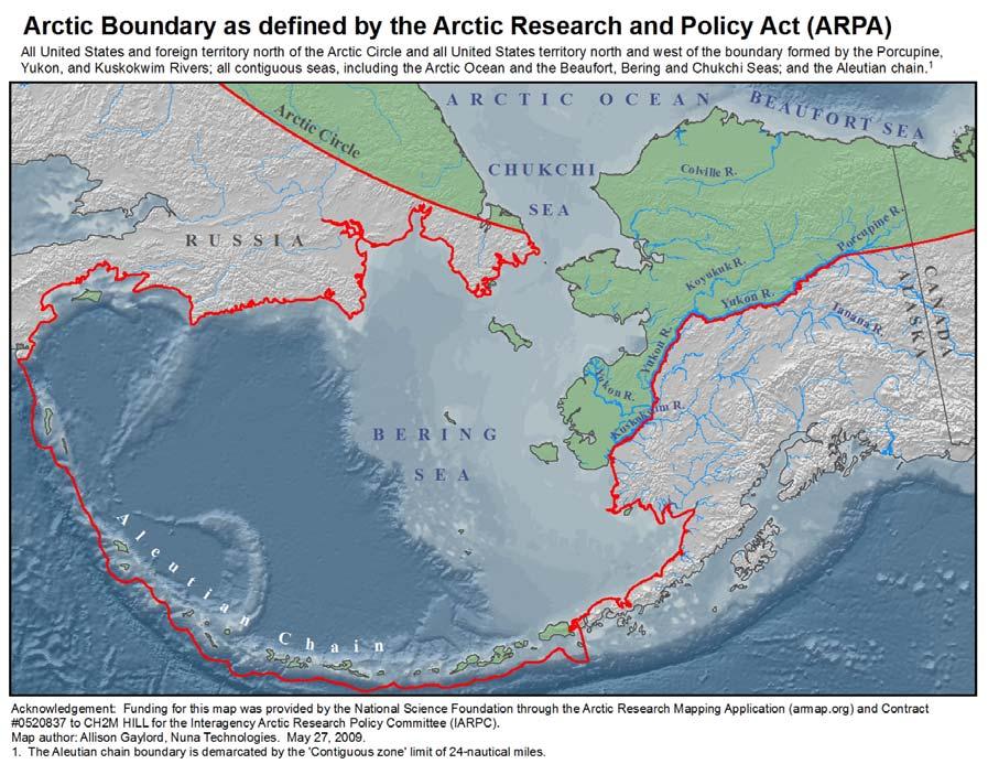 Figure 1. Arctic Area of Alaska as Defined by ARPA Source: U.S. Arctic Research Commission (http://www.arctic.