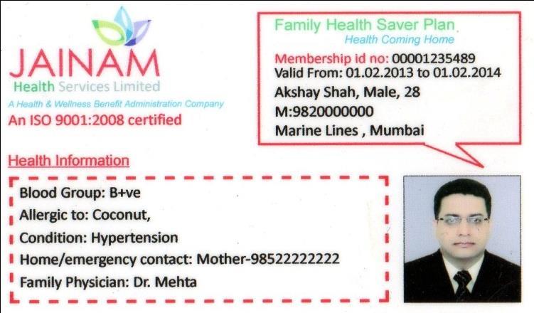 You will get this card within 14 days of first Doctor home visit. It is important to carry your Health Connect Card with you at all times.