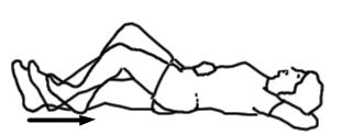 With the other hand, reach across to the bed side-rail. 4. Pull yourself onto your side, rolling like a log. To sit up on the side of the bed: 1. Bend the knee on the side you are not turning onto. 2.