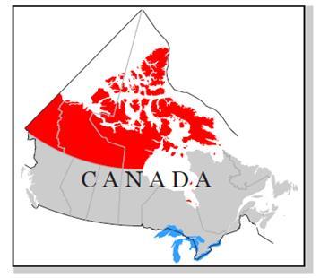 Vast geography: Canada s Territorial North o 4 million square kilometres o 40% of Canada's land mass Borders Arctic, North