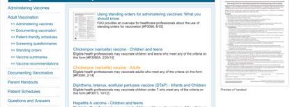 STEP : Create standing orders protocols for the vaccine(s) you want to administer.