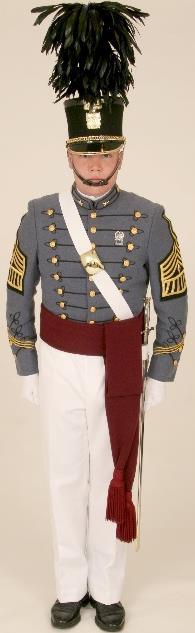 The wrap-around sashed should be wrapped according to Figure L5. The red sash is the badge of cadet rank for cadet officers and those NCOs authorized to carry the sword, when under arms.