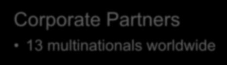 Partners 13 multinationals worldwide