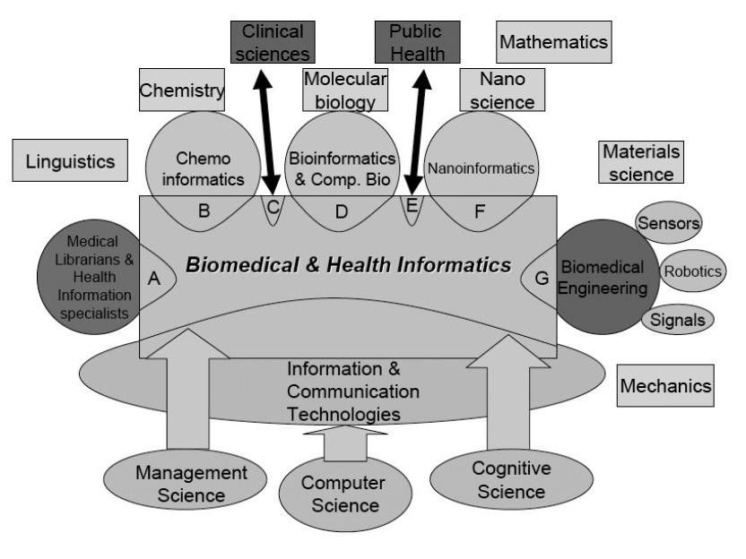 Mantas et al. Recommendations of the International Medical Informatics Association (IMIA) en7 Figure 2: Biomedical and health informatics and related fields.
