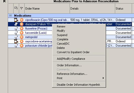 Adding Orders New medication orders can be added within the enhanced med reconciliation conversation as well.