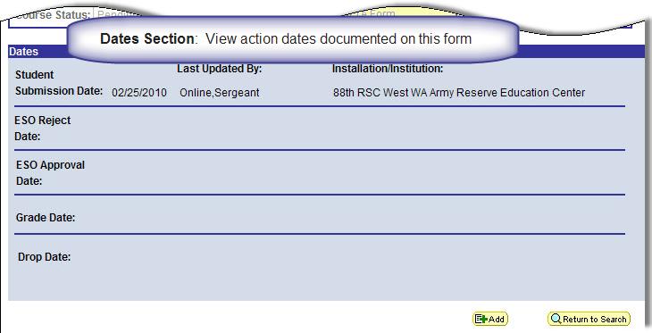 Step-by-Step Instructions How to Enroll in a Class Using the Non-LOI School TA Request Process View the Dates section to view actions taken. 7.