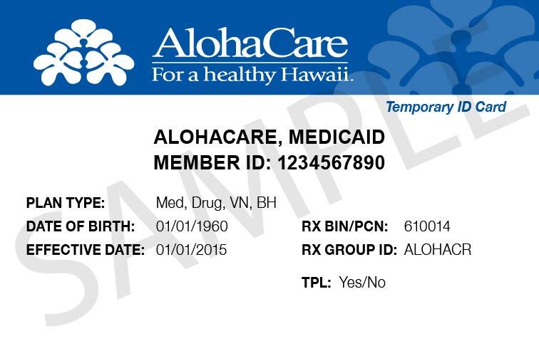 Member ID Cards AlhaCare members receive tw identificatin cards, a temprary ID card fllwed by a permanent ID.