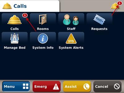 11 The screenshot above shows the functionality embedded on the mounted consoles both inside and outside the patient rooms of the Innovation Unit. To view an incoming call follow the steps below: 1.